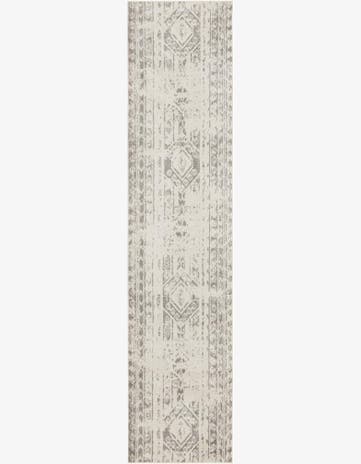 Ivory and Gray Lennon Runner Rug
