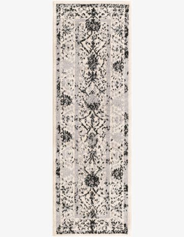 Ivory and Gray Miranda Runner Rug