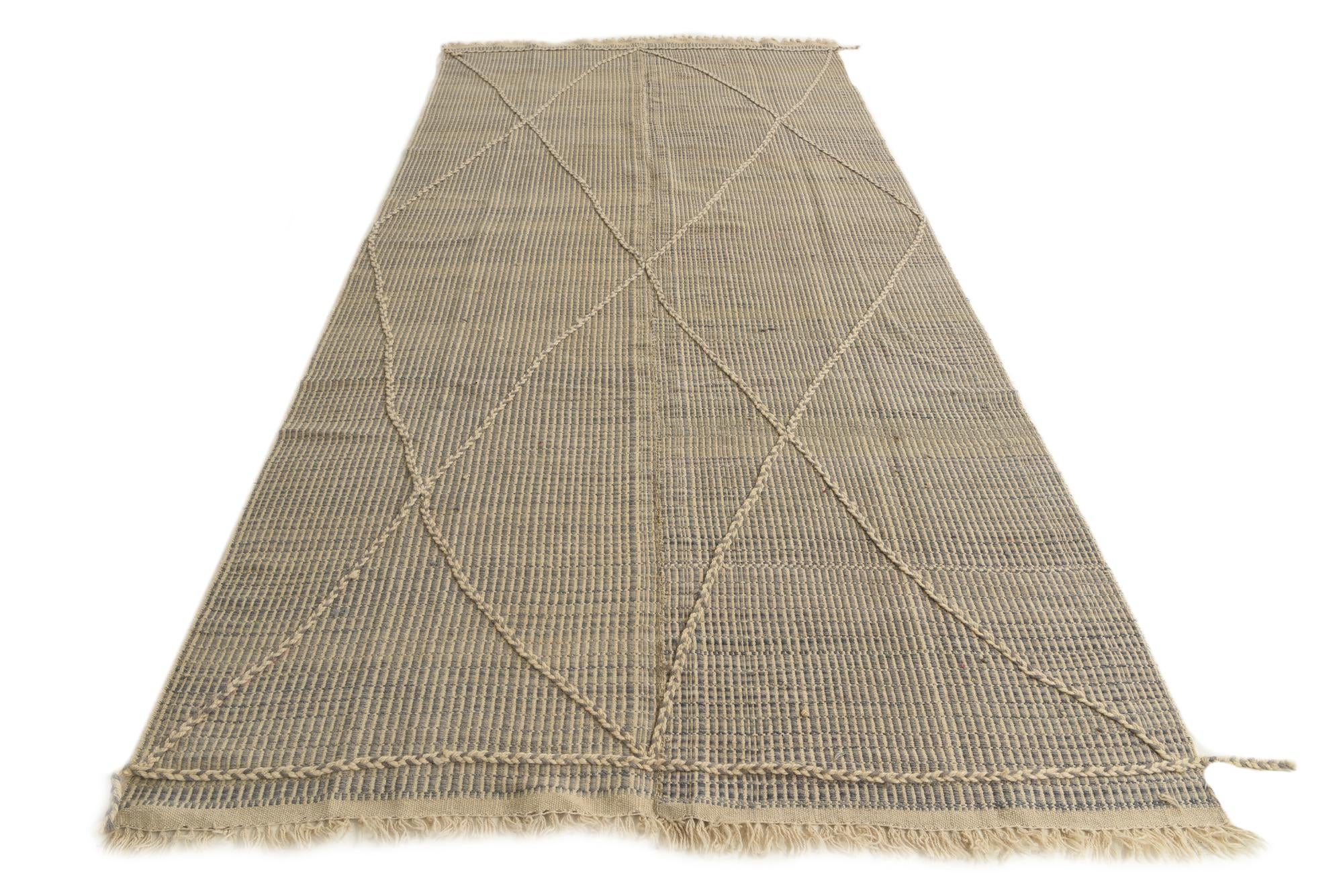 5' 10 x 12' 4 Hand Knotted Moroccan Wool Runner Rug