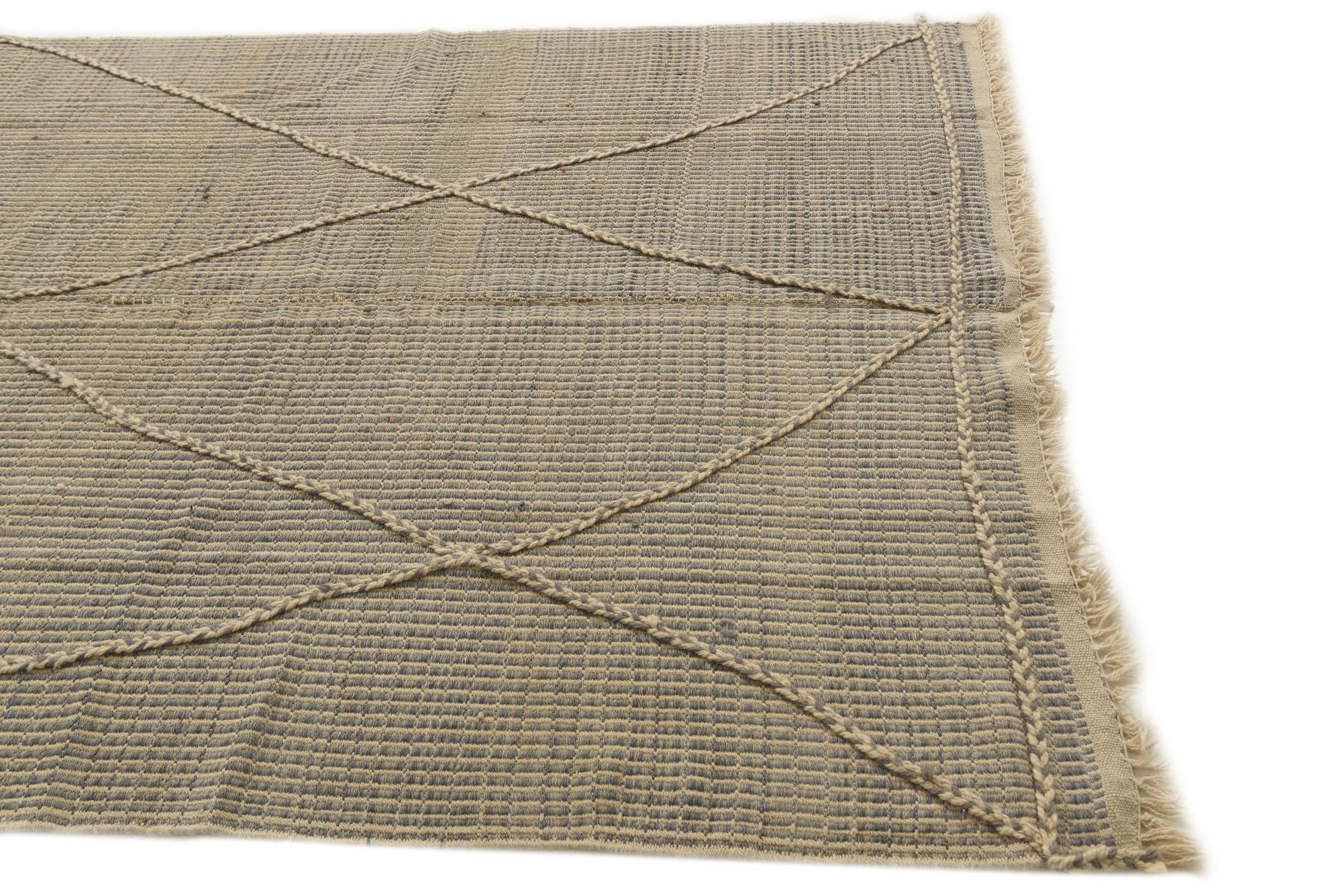 5' 10 x 12' 4 Hand Knotted Moroccan Wool Runner Rug
