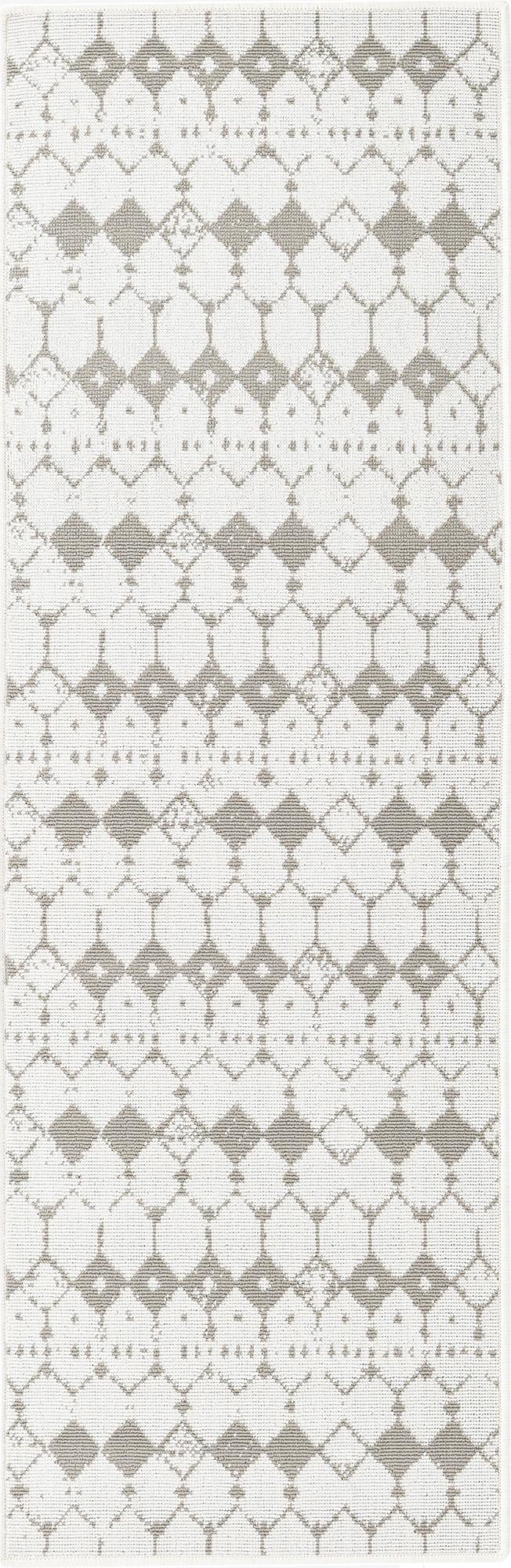 2' x 6'  Washable Trellis Indoor / Outdoor Runner Rug
