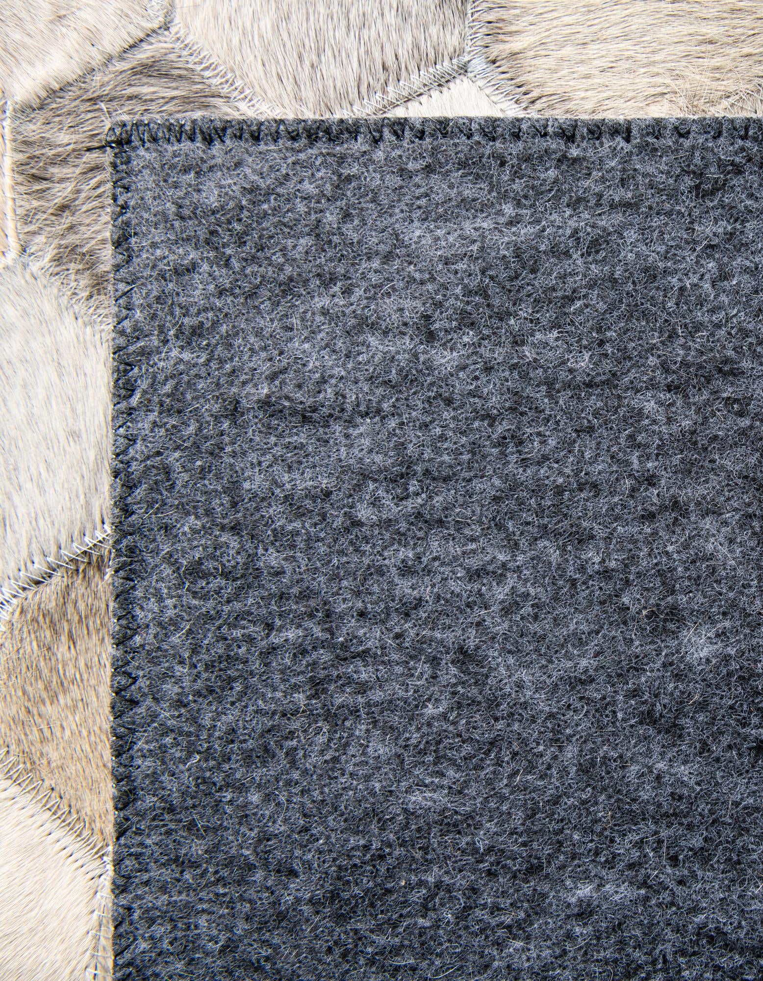 7' 10 x 7' 10 Cowhide Leather Square Rug