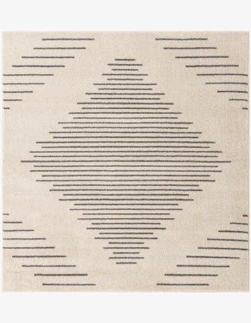 Ivory and Gray Kai Square Rug