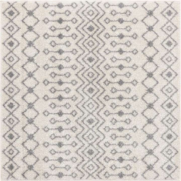4' x 4' Moroccan Trellis Square Rug