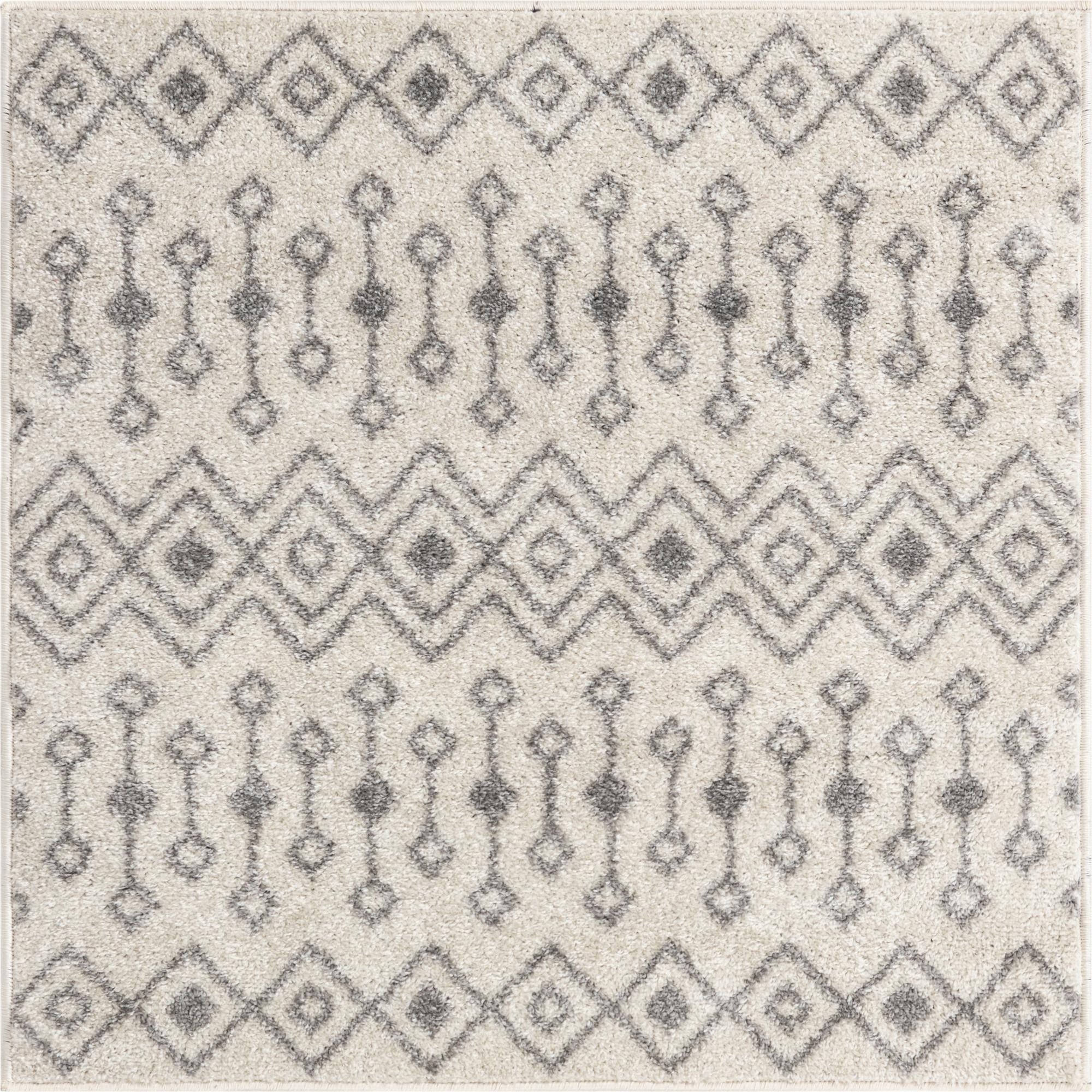Primary image 3' x 3' Moroccan Trellis Square Rug
