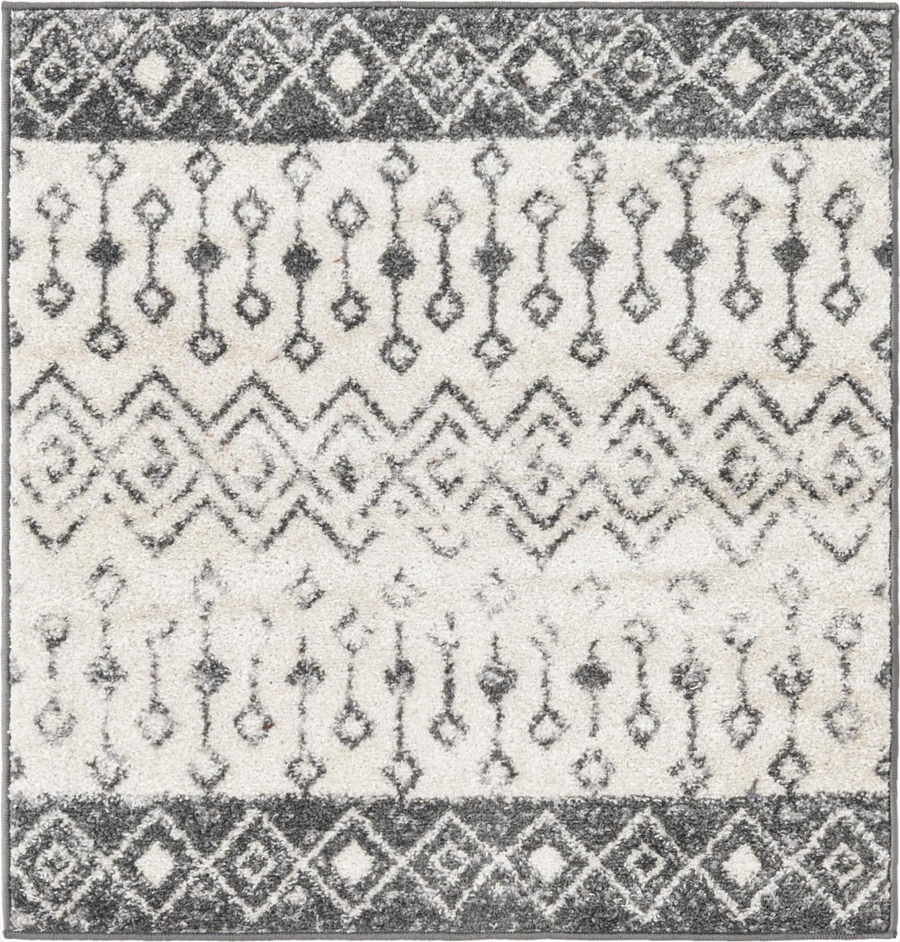 3' x 3' Moroccan Trellis Square Rug