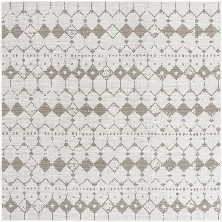 Detail image of 7' 10 x 7' 10 Easy-Clean Lattice Indoor / Outdoor Square Rug