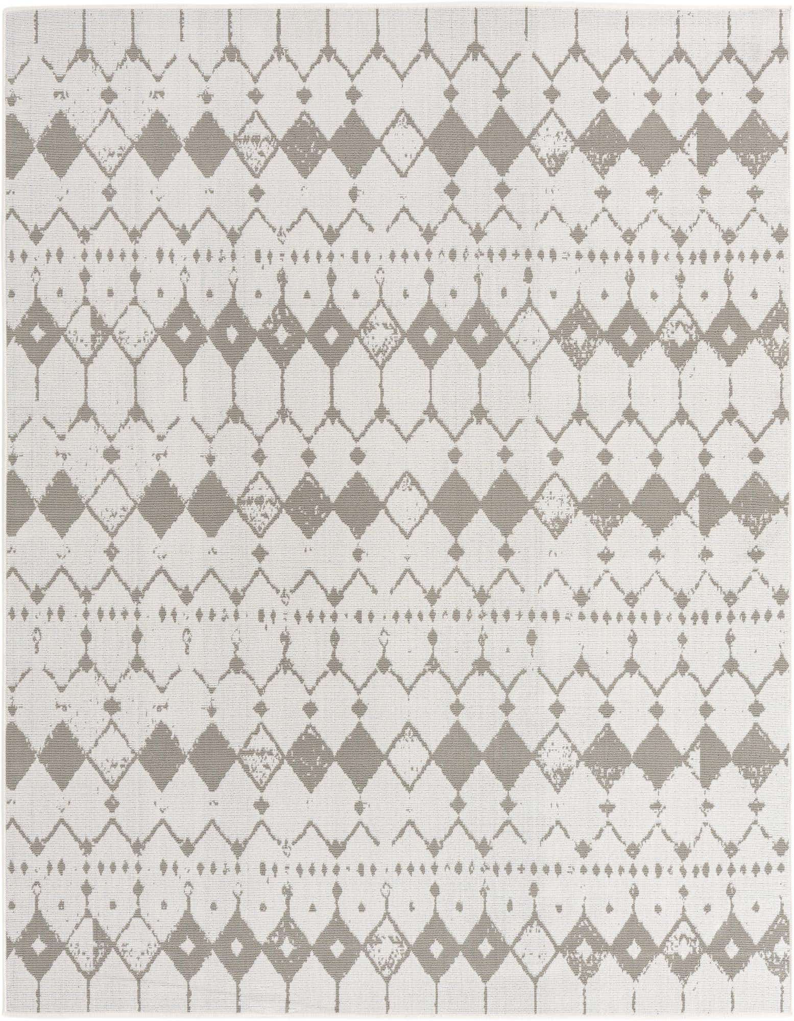 7' 10 x 7' 10 Easy-Clean Trellis Indoor / Outdoor Square Rug