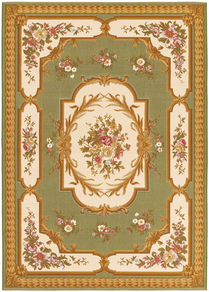 5' 2 x 7' 7 Easy-Clean Traditional Indoor / Outdoor Rug