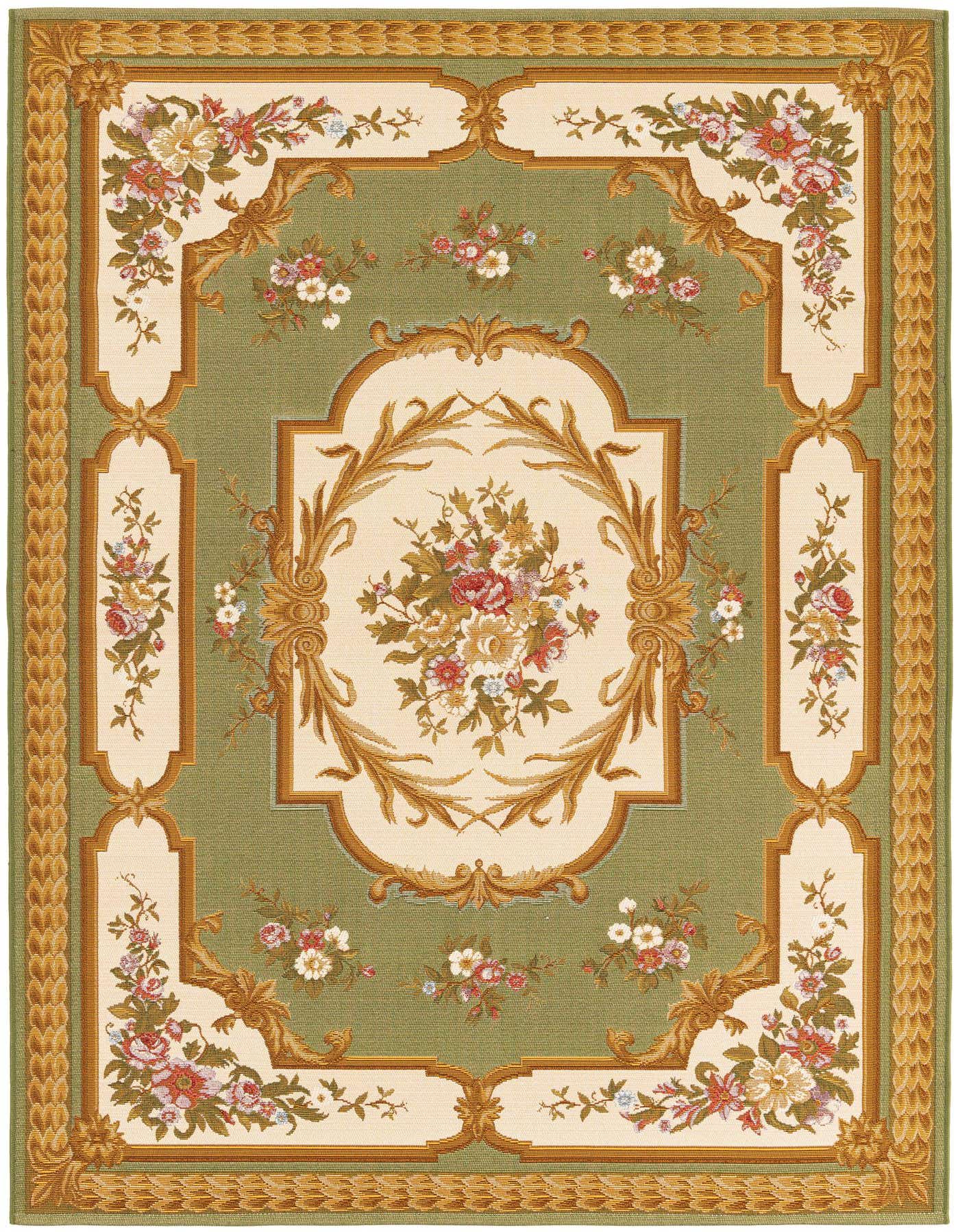 5' 2 x 7' 7 Easy-Clean Traditional Indoor / Outdoor Rug