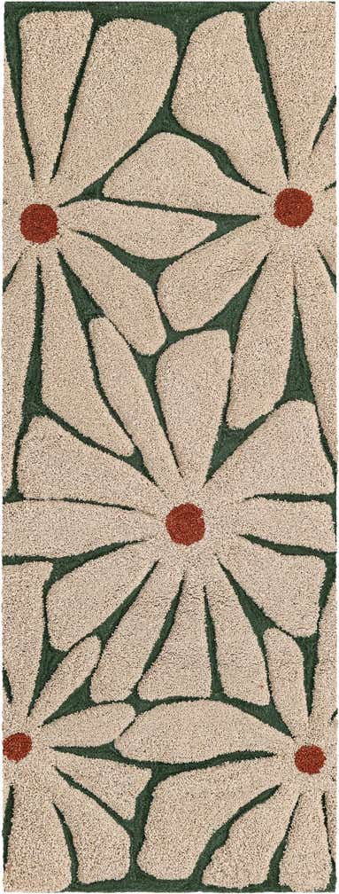 2' x 8' Handtufted Wool Runner Rug