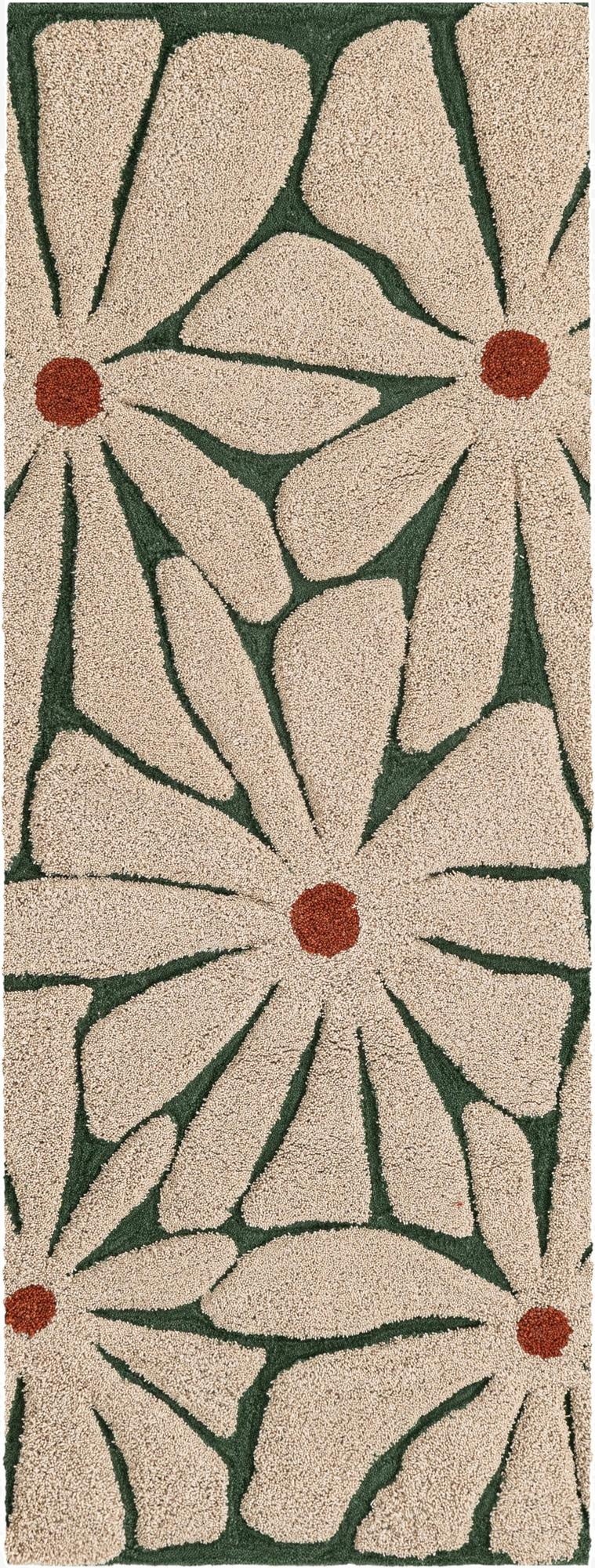 2' x 8' Handtufted Wool Runner Rug