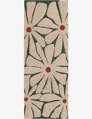 2' x 8' Handtufted Wool Runner Rug