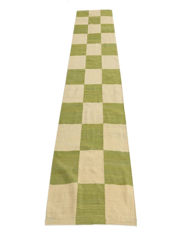 Detail image of 2' 10 x 9' 8  Hand Woven Kilim Modern Wool Runner Rug