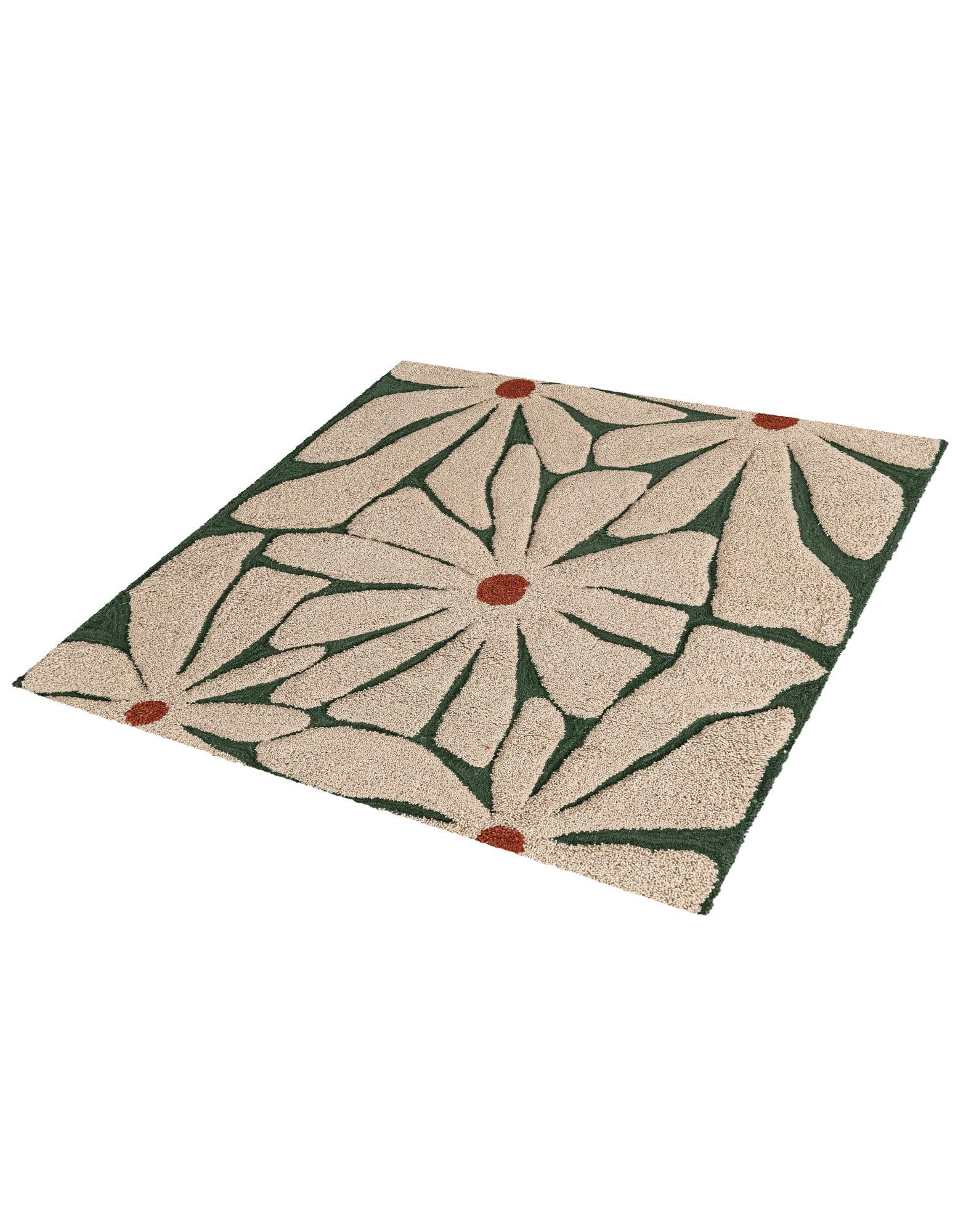 Rug Ivory and Green Swatch link