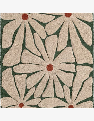 6' 1 x 6' 1 Handtufted Wool Square Rug