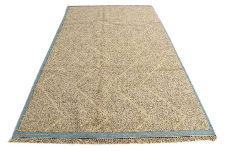 6' 2 x 9' 6 Hand Knotted Moroccan Wool Rug