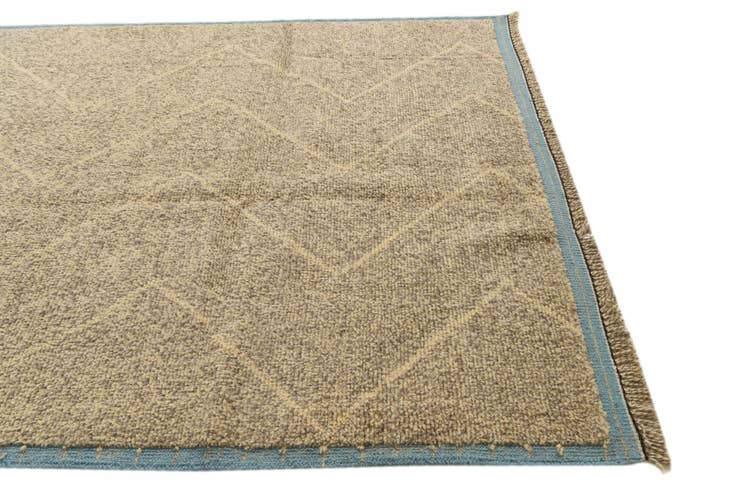Detail image of 6' 2 x 9' 6 Hand Knotted Moroccan Wool Rug