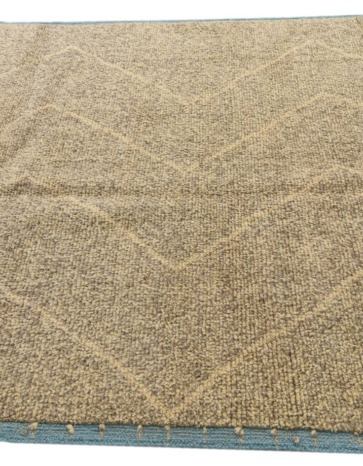 Detail image of 6' 2 x 9' 6 Hand Knotted Moroccan Wool Rug