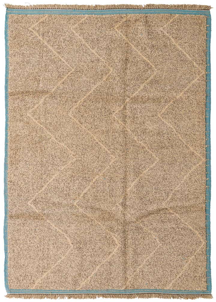 6' 2 x 9' 6 Hand Knotted Moroccan Wool Rug