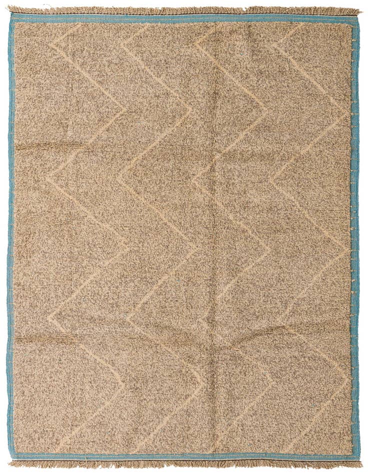 Detail image of 6' 2 x 9' 6 Hand Knotted Moroccan Wool Rug