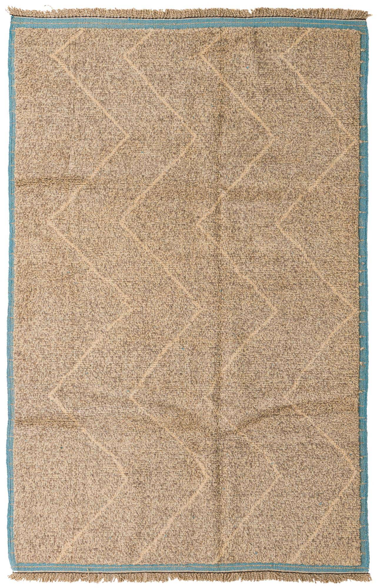 6' 2 x 9' 6 Hand Knotted Moroccan Wool Rug