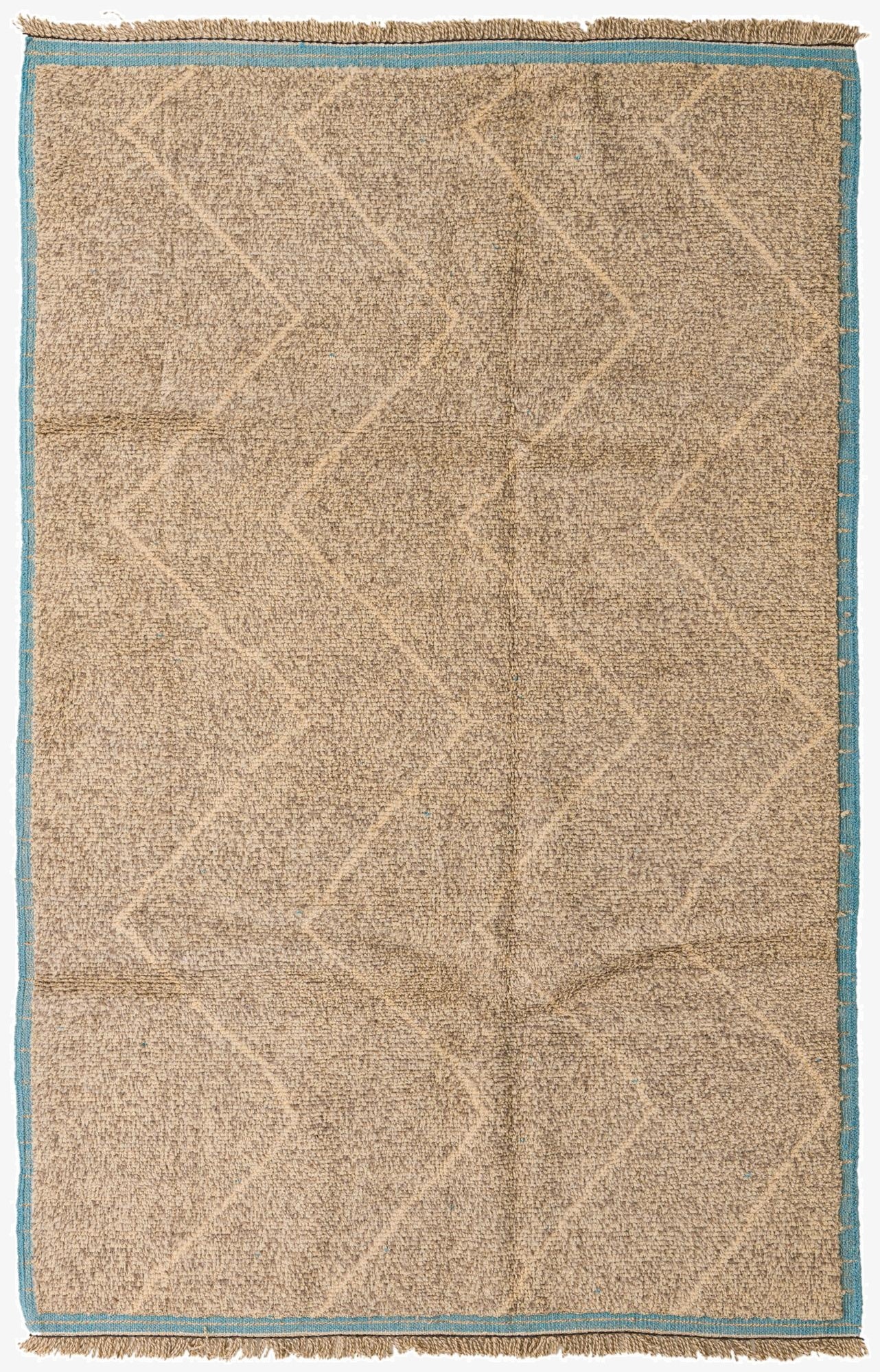 Primary image 6' 2 x 9' 6  Hand Knotted Moroccan Wool Rug