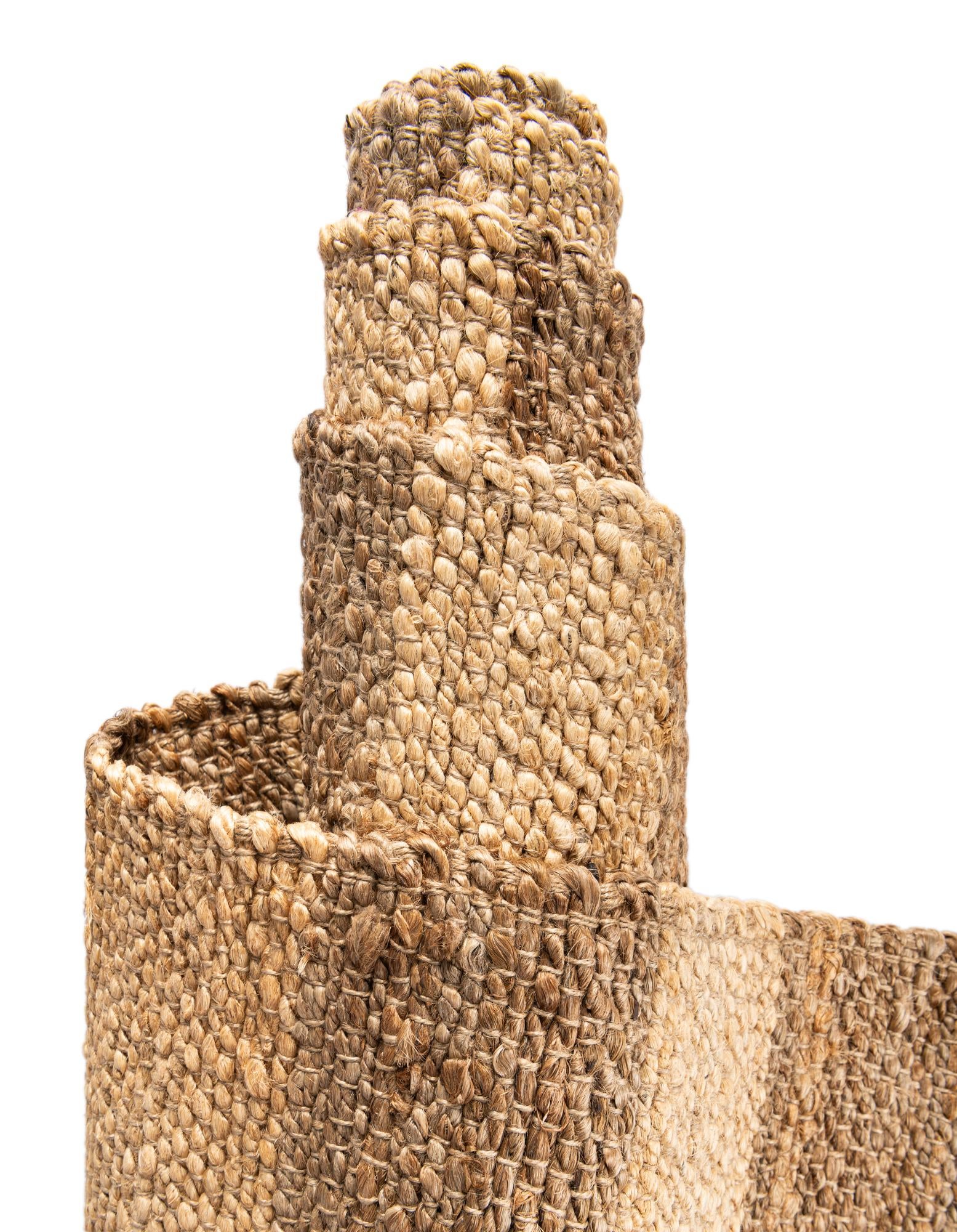 4' 1 x 6' 1 Handmade Braided Jute Rug