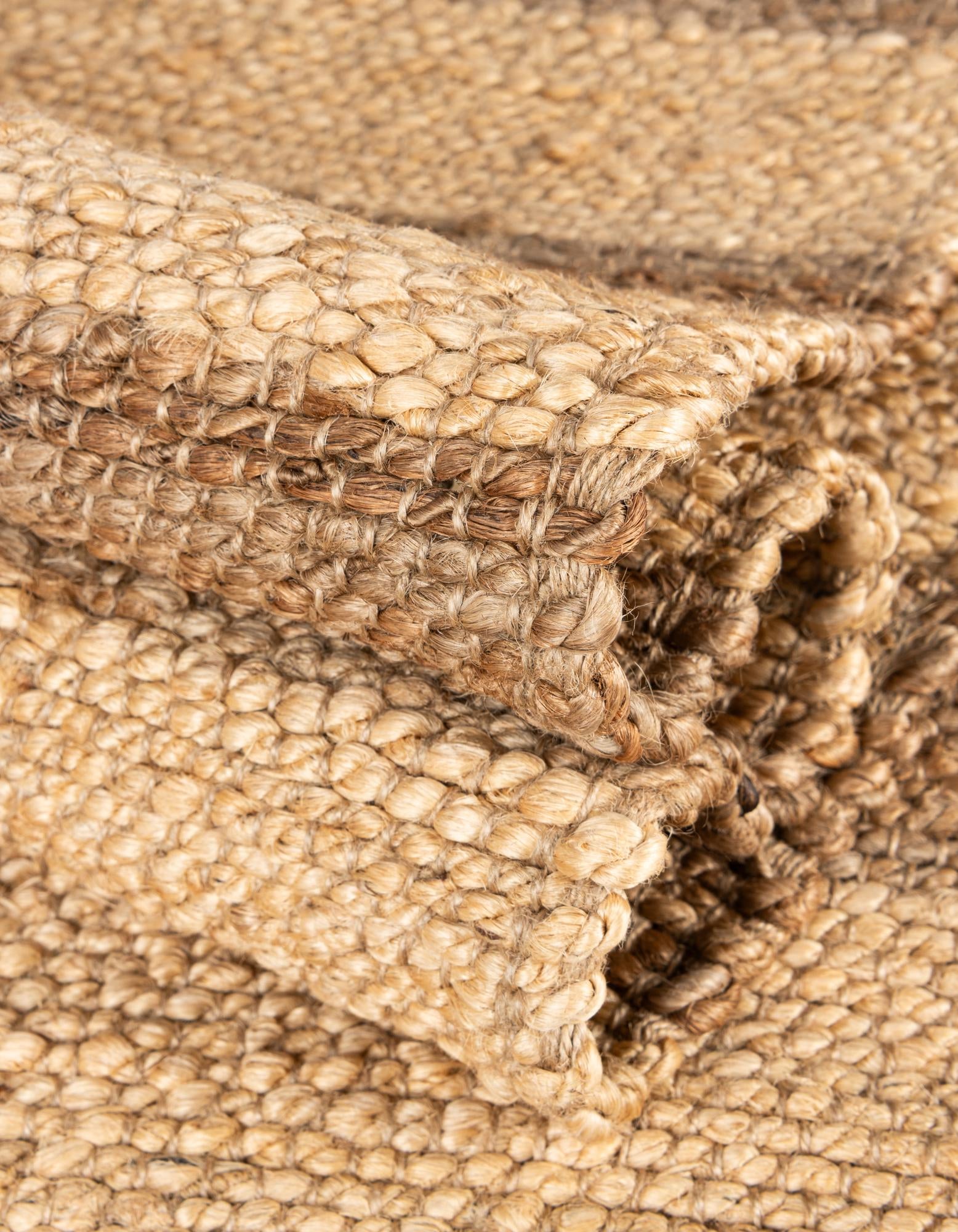 4' 1 x 6' 1 Handmade Braided Jute Rug