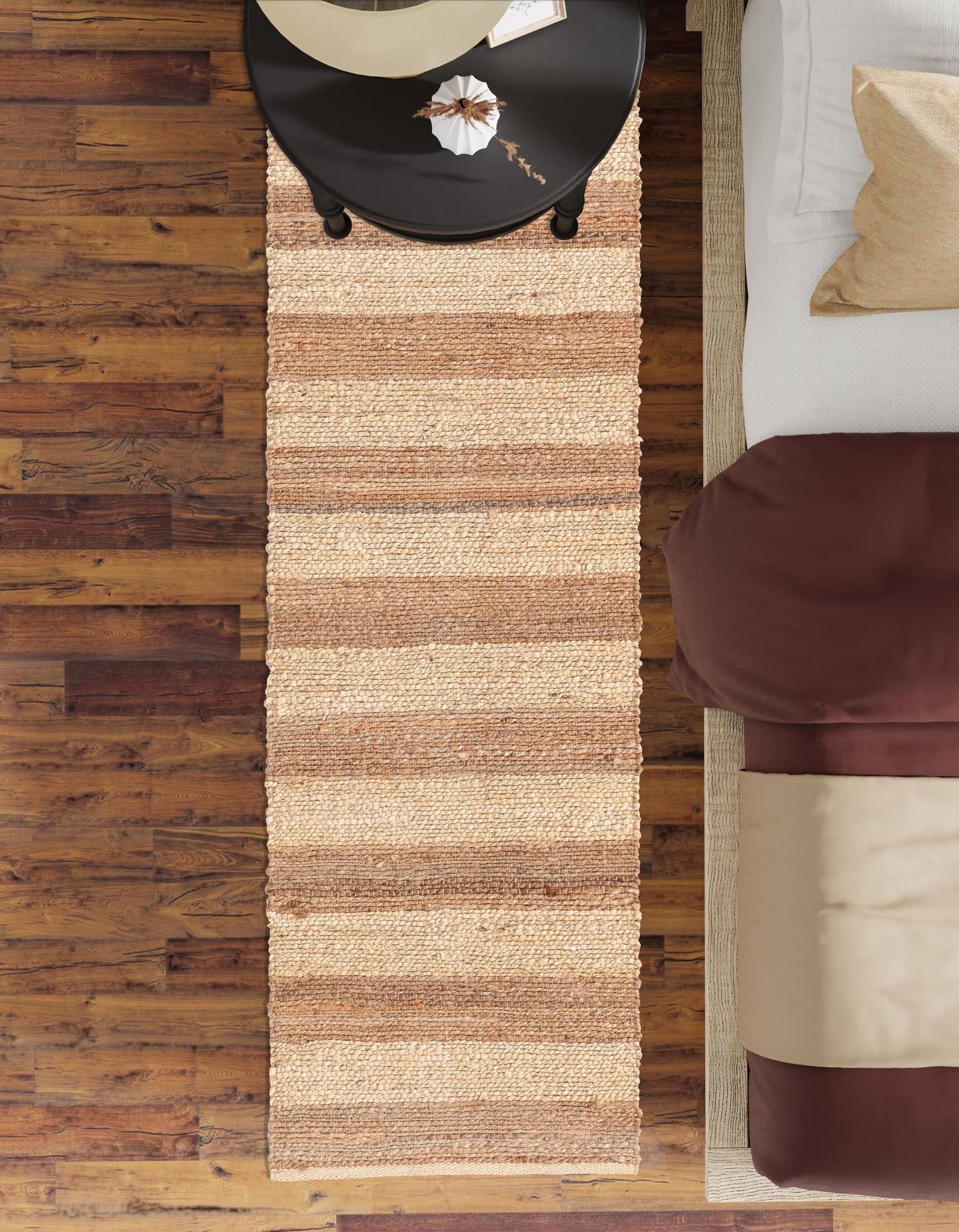 2' 7 x 12' Handmade Braided Jute Runner Rug