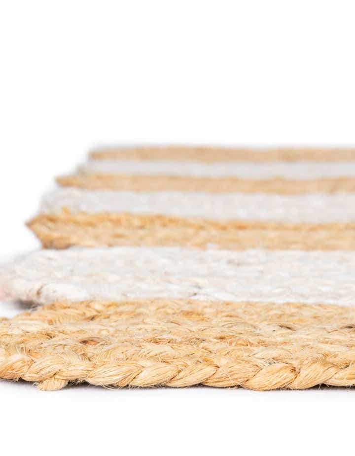 2' x 8' Handmade Scallop Braided Jute Runner Rug