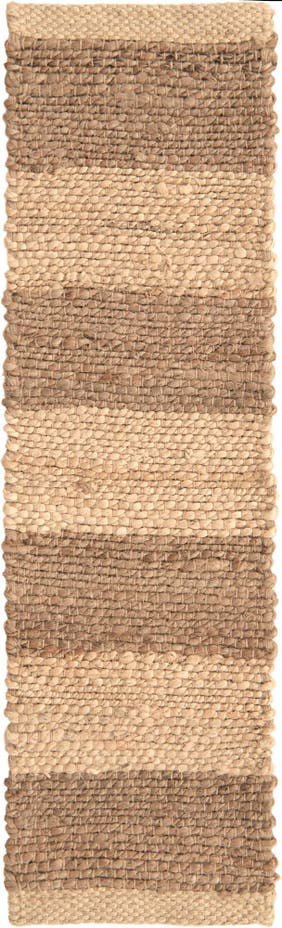 0' 9 x 2' 6 Hand Woven Braided Jute Stair Rug
