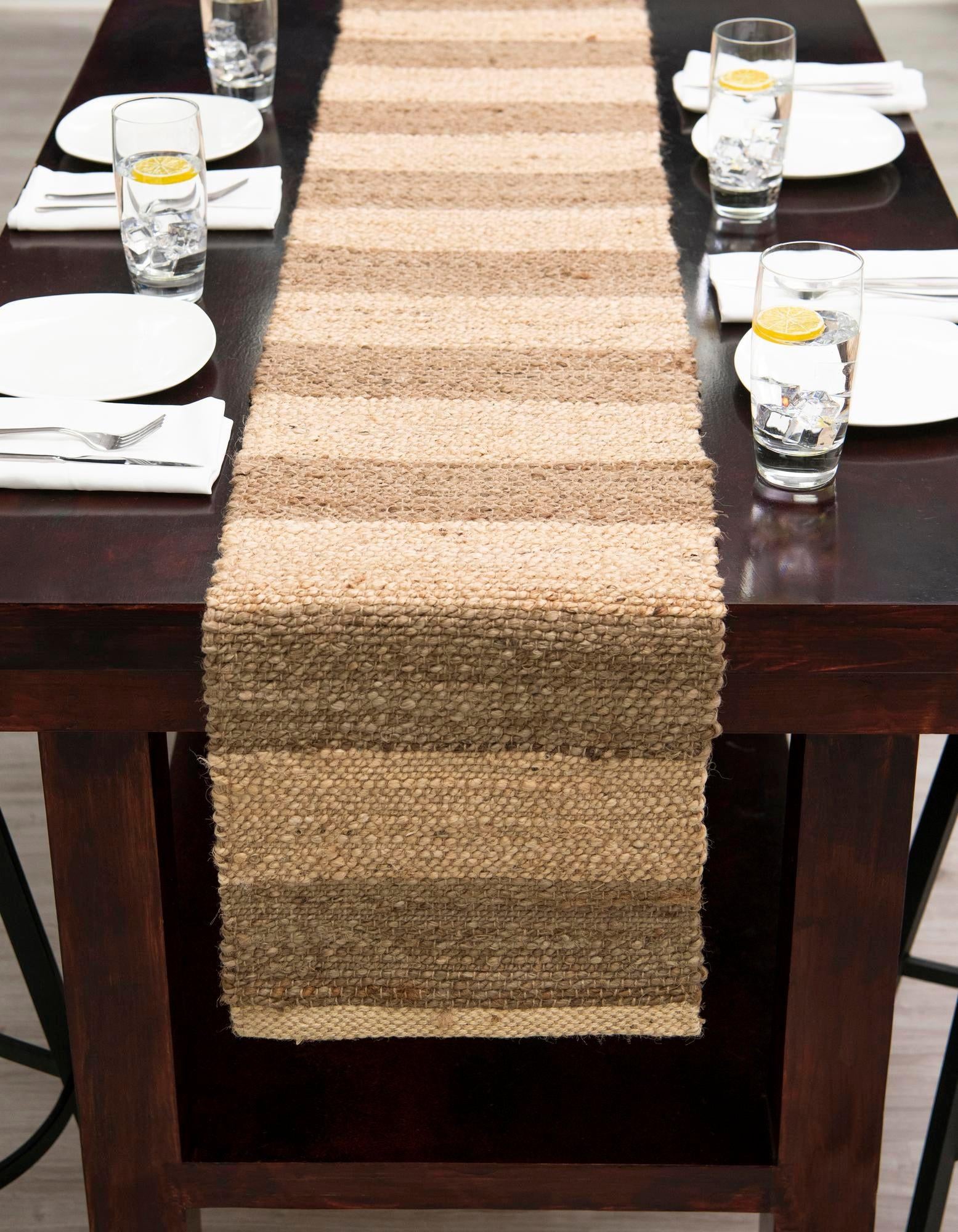 1' 2 x 5' 1 Handmade Braided Jute Table Runner Rug