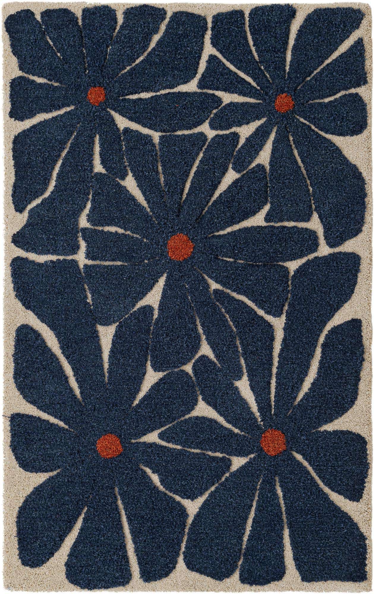 4' 1 x 6' 1 Handtufted Wool Rug