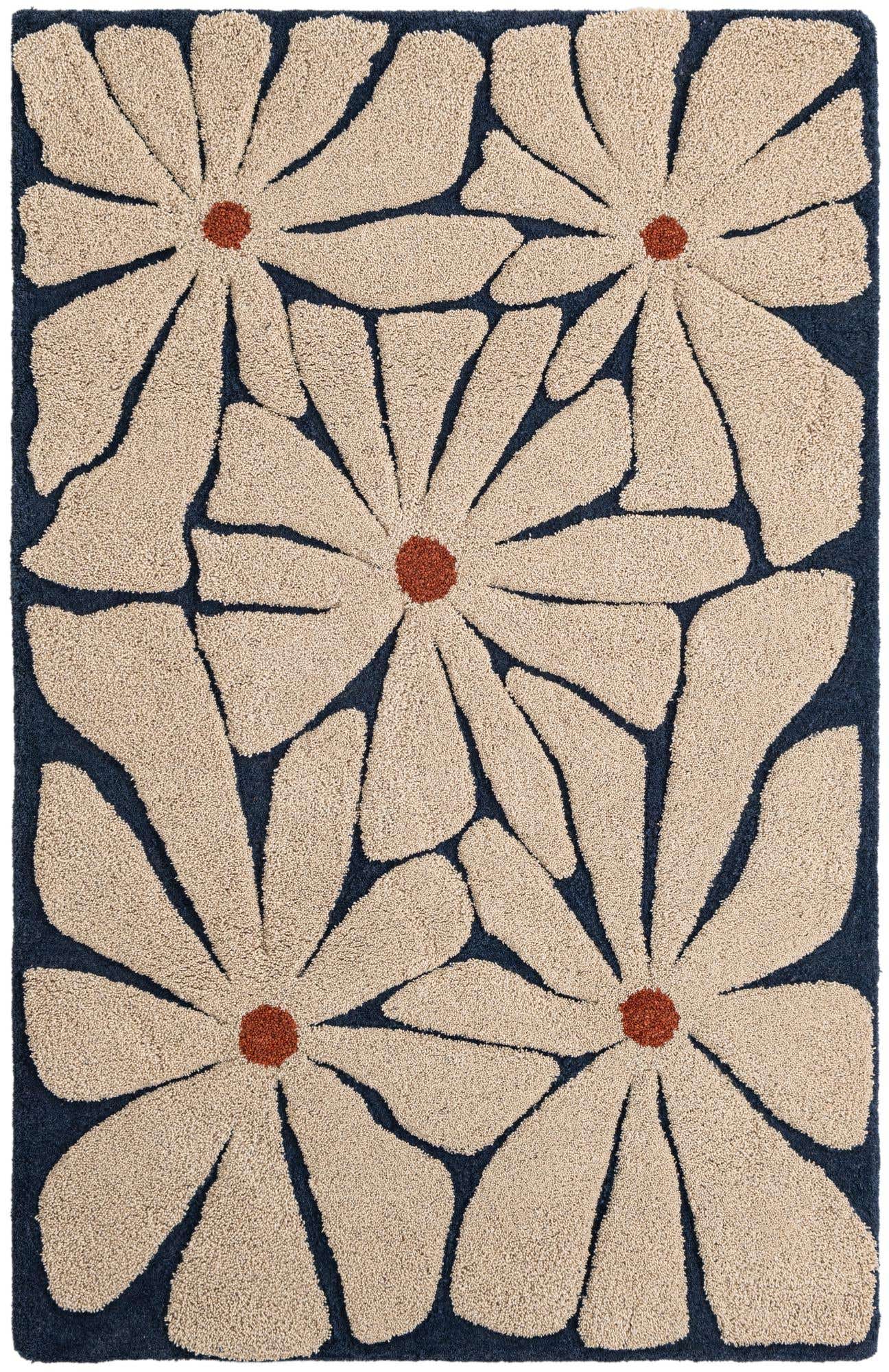 4' 1 x 6' 1 Handtufted Wool Rug