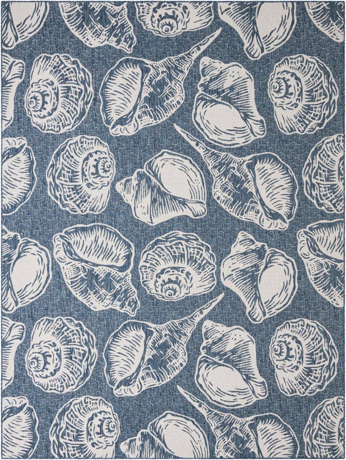 Detail image of 9' x 12' Easy-Clean Coastal Indoor / Outdoor Rug
