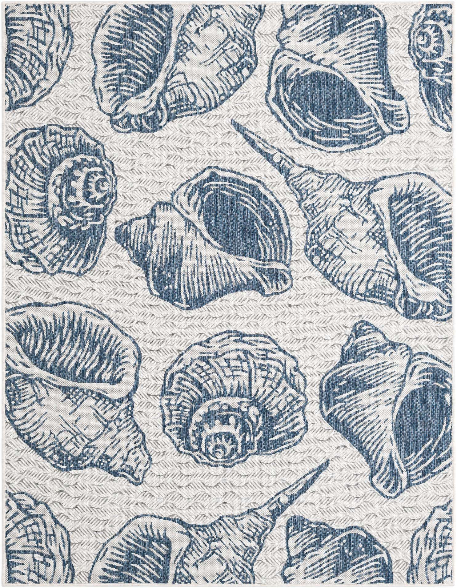 5' 3 x 7' Easy-Clean Coastal Indoor / Outdoor Rug