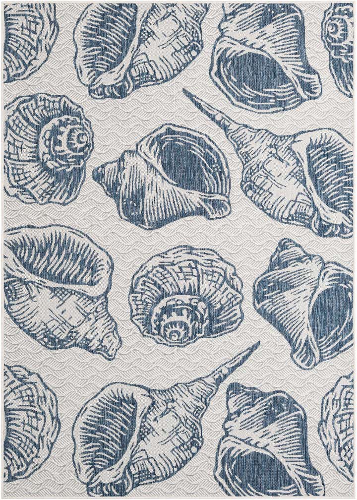5' 3 x 8' Easy-Clean Coastal Indoor / Outdoor Rug