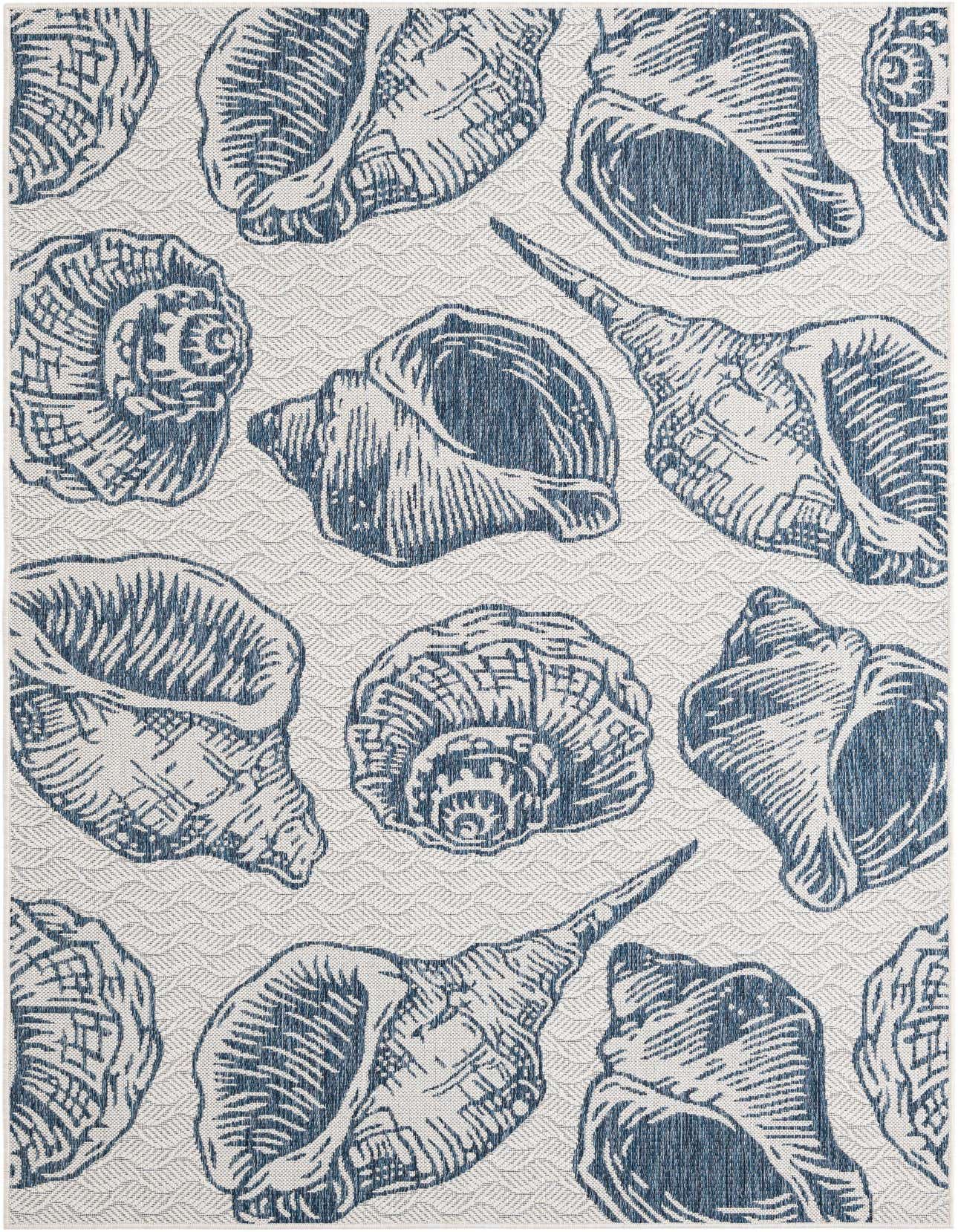 5' 3 x 8' Easy-Clean Coastal Indoor / Outdoor Rug