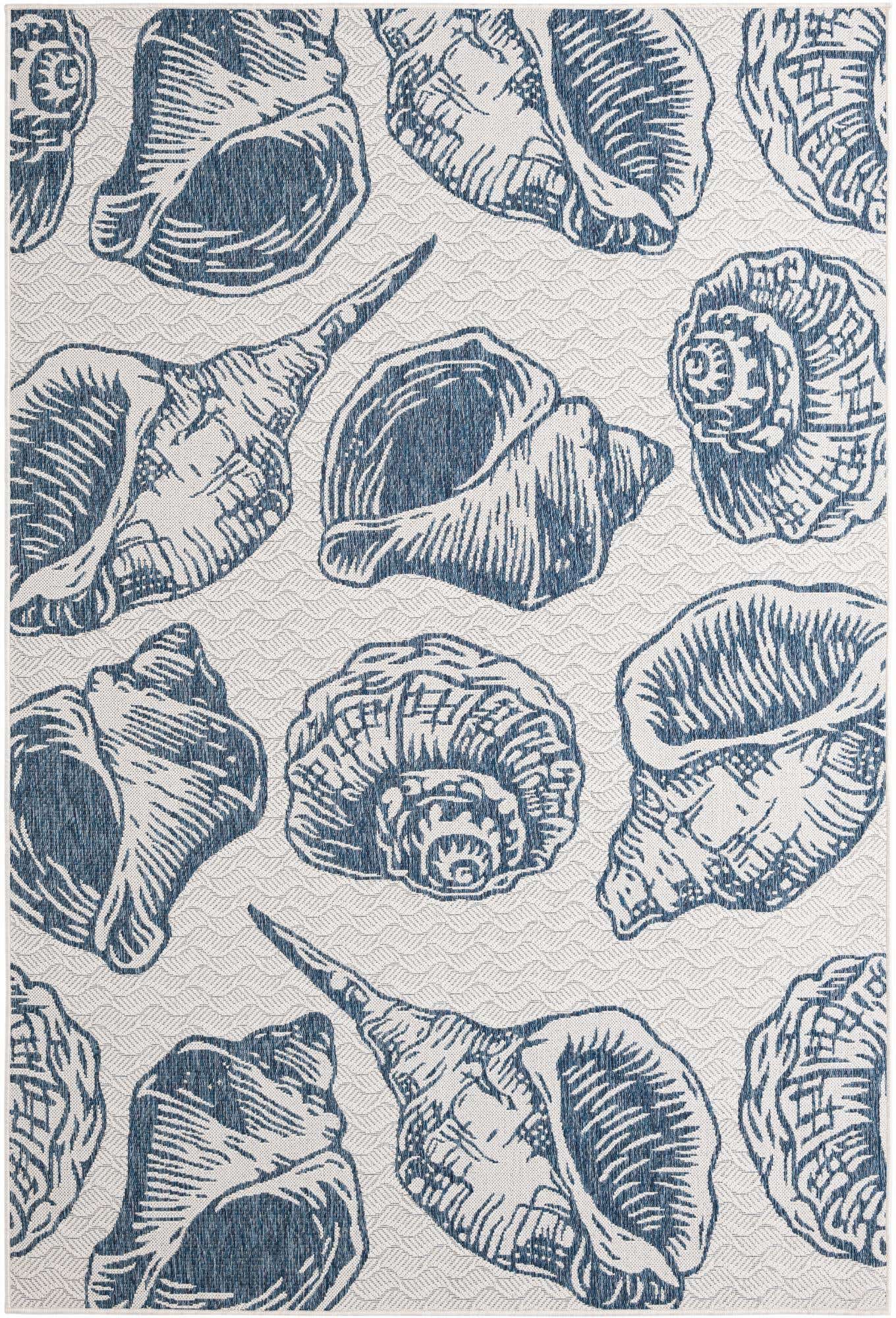 6' x 9' Easy-Clean Coastal Indoor / Outdoor Rug