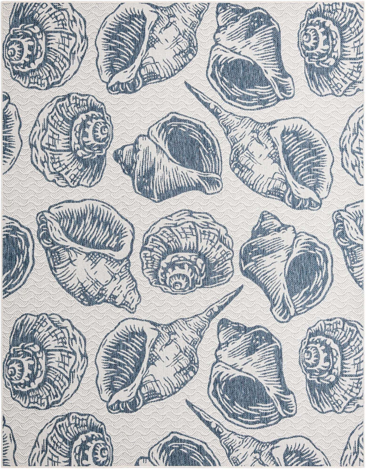 7' 10 x 10' Easy-Clean Coastal Indoor / Outdoor Rug