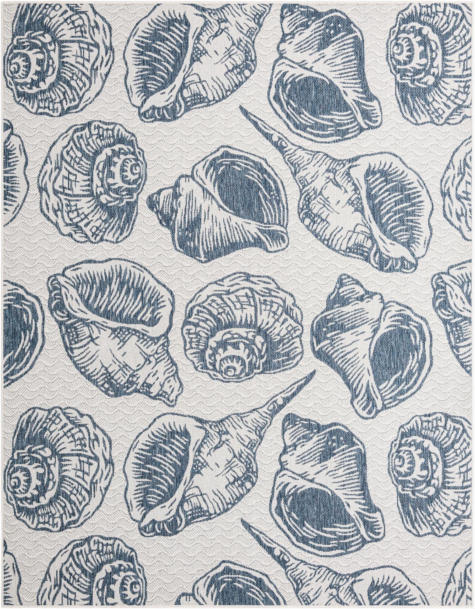 7' 10 x 10'  Washable Coastal Indoor / Outdoor Rug