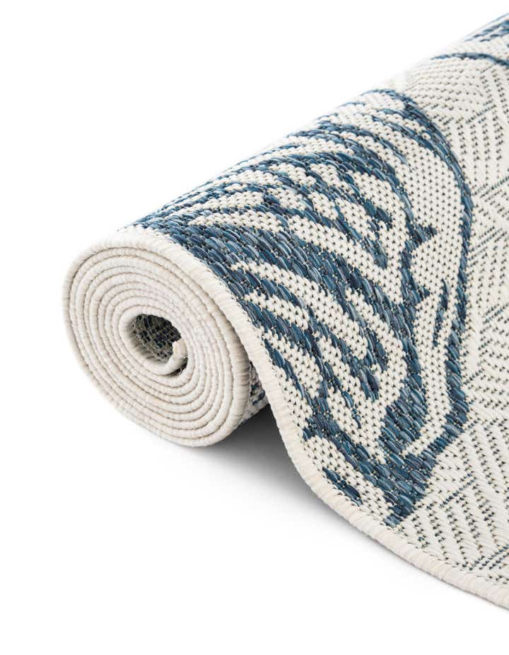 3' x 3' Easy-Clean Coastal Indoor / Outdoor Round Rug