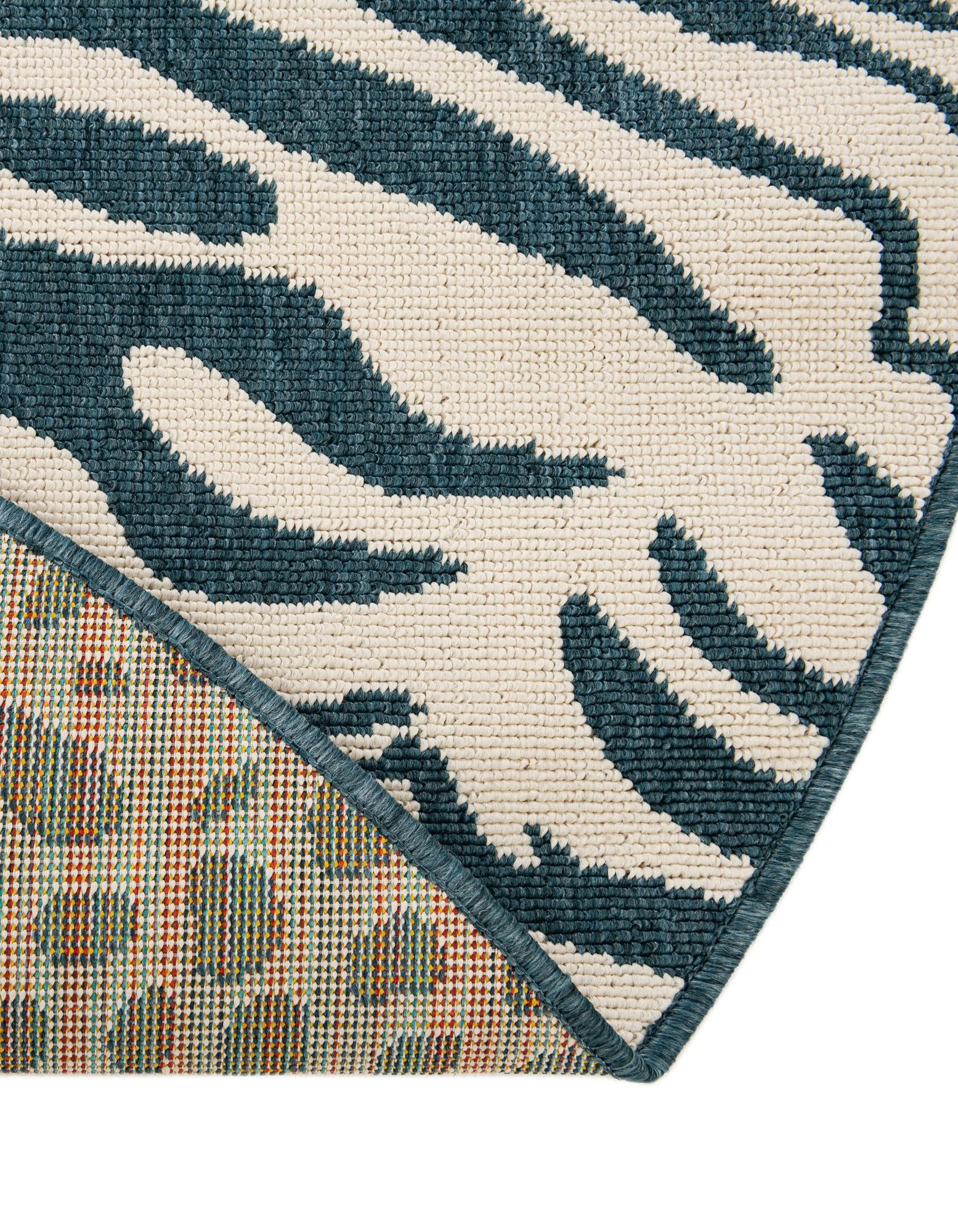 3' x 3' Easy-Clean Safari Indoor / Outdoor Round Rug