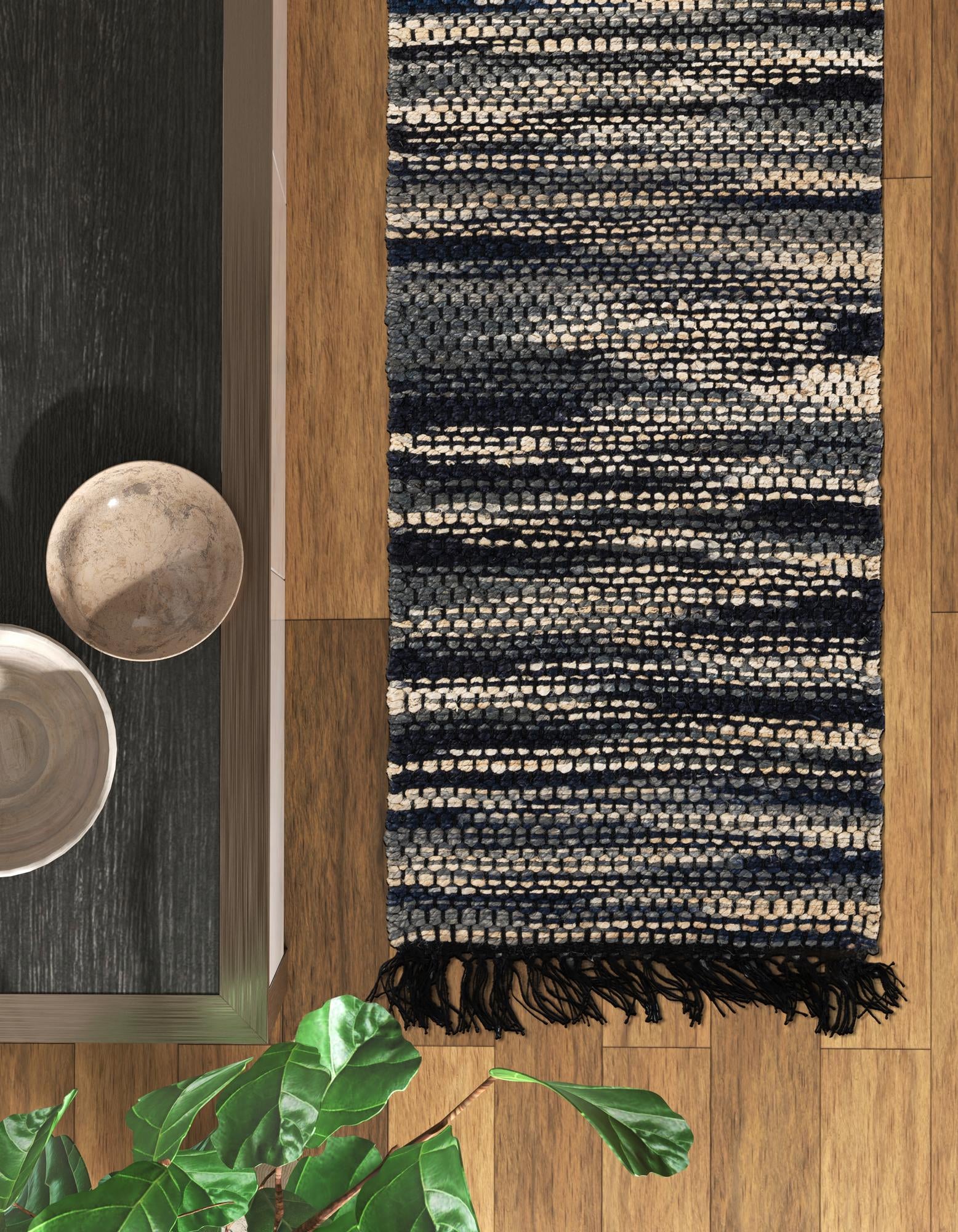 2' 7 x 10' Hand Woven Chunky Jute Runner Rug