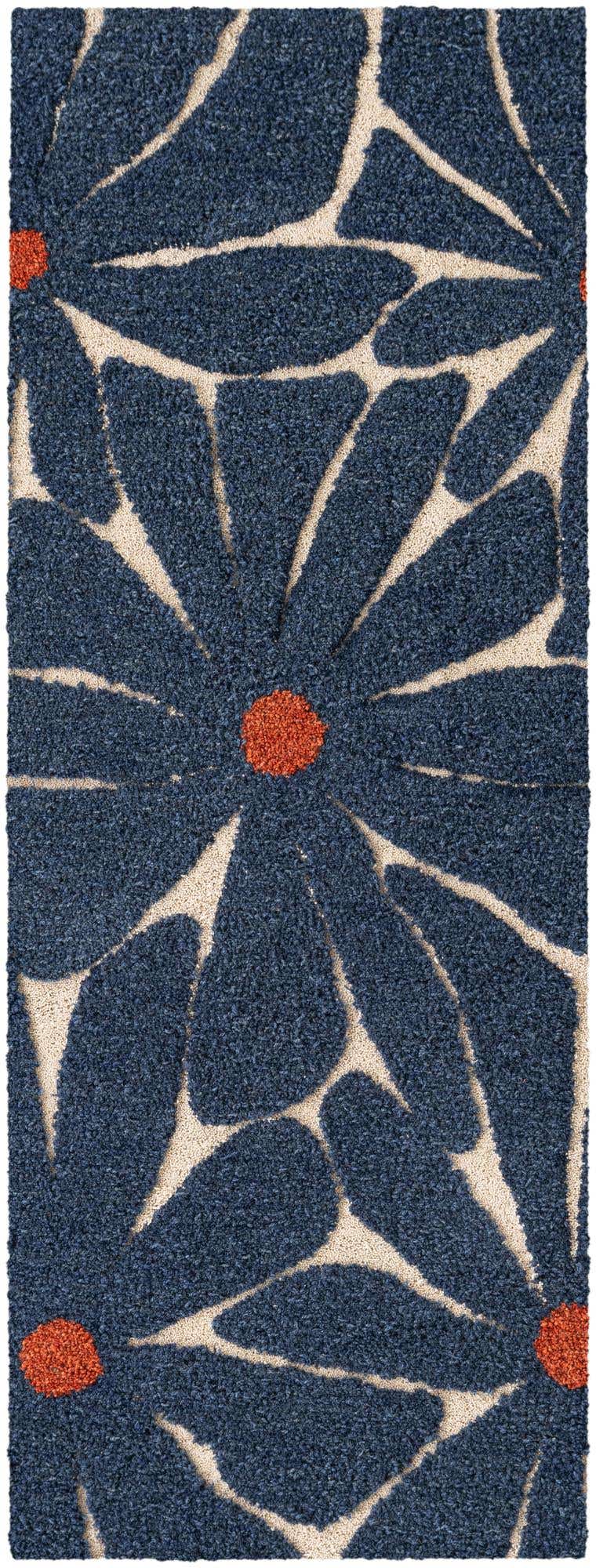 60cm x 185cm Handtufted Wool Alfombra Pasillera