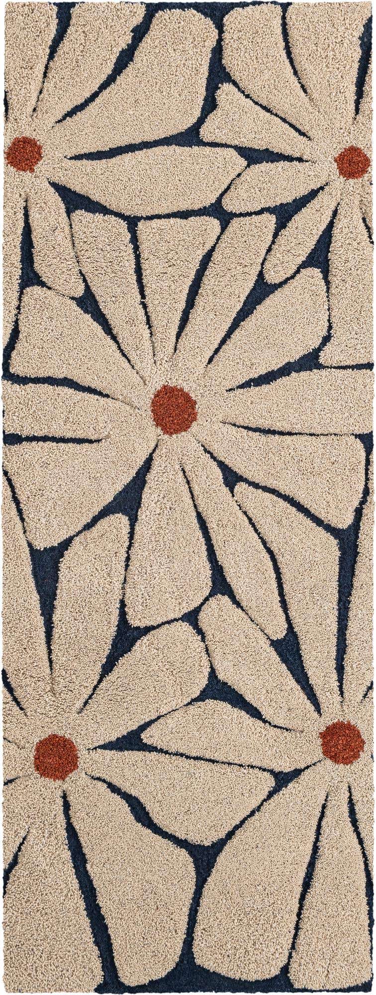 60cm x 185cm Handtufted Wool Alfombra Pasillera