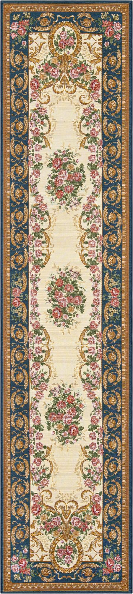 2' 7 x 12' Easy-Clean Traditional Indoor / Outdoor Runner Rug