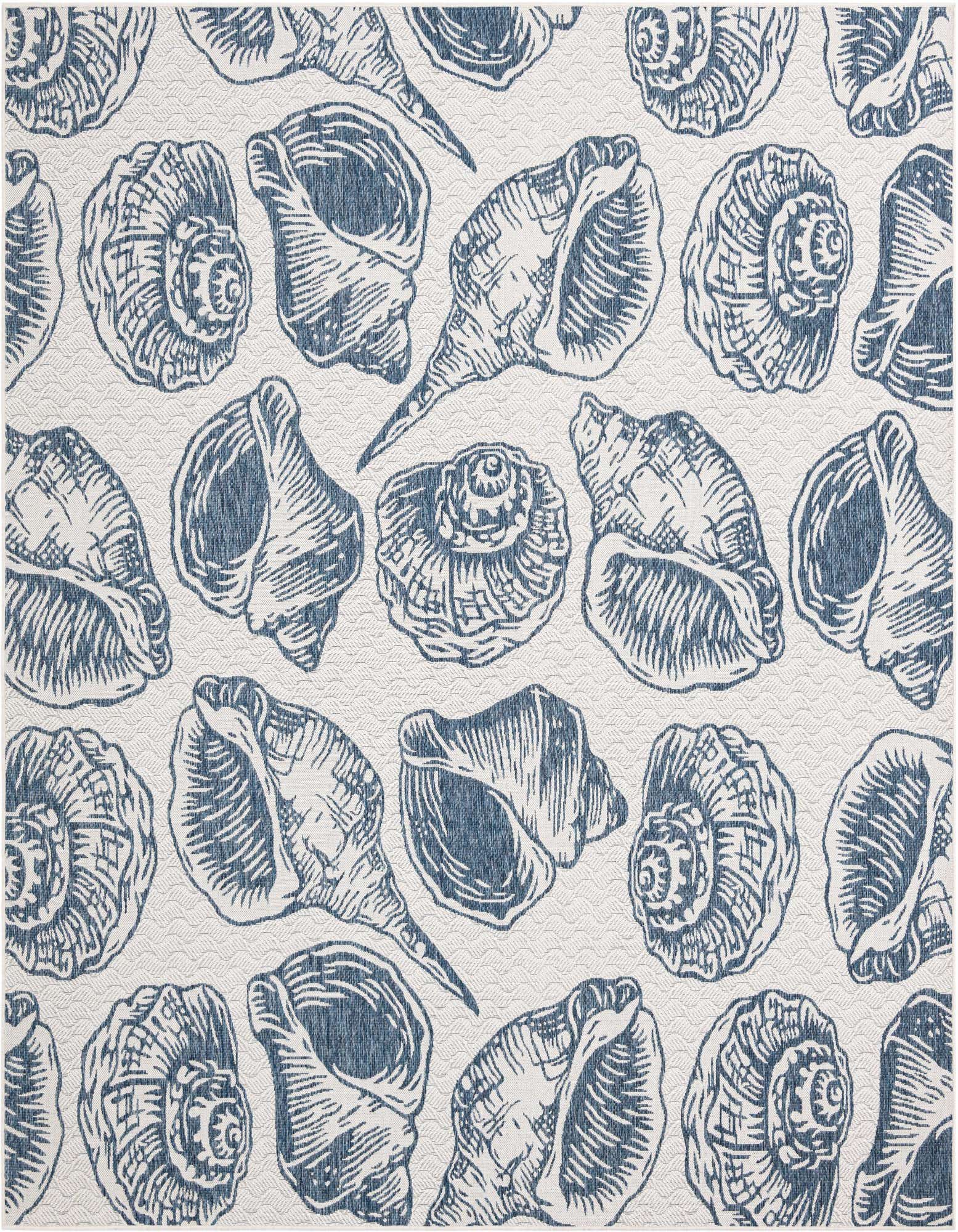 10' x 10' Easy-Clean Coastal Indoor / Outdoor Square Rug
