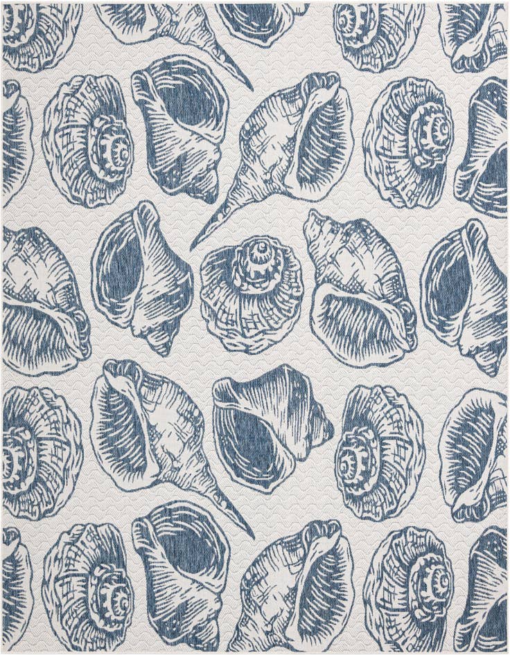Detail image of 10' x 10' Easy-Clean Coastal Indoor / Outdoor Square Rug